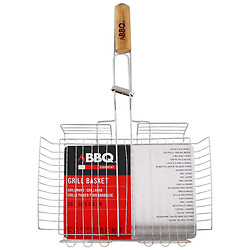 Решітка-гриль металева об'ємна з ручкою BBQ, 26х32 см