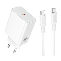 СЗУ Borofone BA109A Star, С кабелем, Type-C, Белый