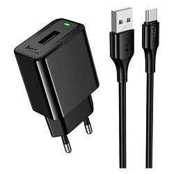 СЗУ Hoco CS91A Leader, З кабелем, Type-C, Чорний