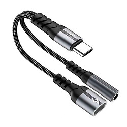 Адаптер WUW X238, Type-C, 3.5 мм., Чорний