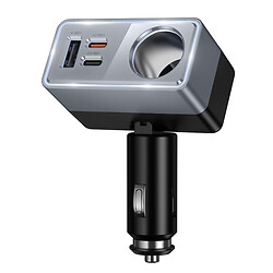 Розгалужувач прикурювача Hoco Z65A Smart, Чорний