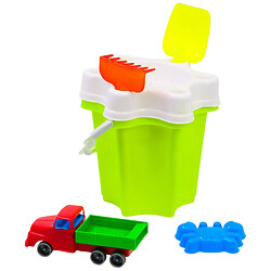 Відро "Квіточка", з машинкою та пісковим набором, Bamsic