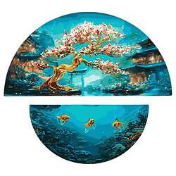 Картина за номерами з фарбами металік "Магія двох світів", півкола 50 см, 70 см, Origami