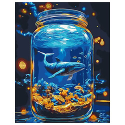 Картина по номерам с красками металлик "Подводный мир, кит", 40x50 см, Origami