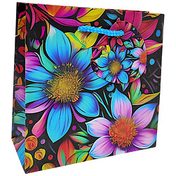 Пакет подарочный "Фантастические цветы", 16x16x7см, Mic