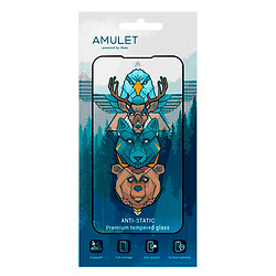 Защитное стекло OPPO Realme C21Y / Realme C25Y, AMULET HD Antistatic, 2.5D, Черный