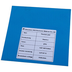 Термопрокладка, 0.5 x 145 x 145 мм, 15 Вт/мК, Сірий