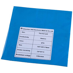 Термопрокладка, 0.75 x 145 x 145 мм, 15 Вт/мК, Сірий