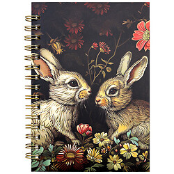 Блокнот А6 на спіралі "Зайчики", 96 аркушів