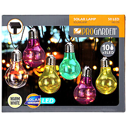 Гирлянда уличная на солнечных батарейках PROGARDEN цветная, 10 ламп, 2 м