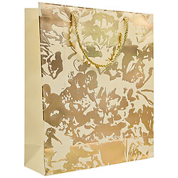 Пакет подарочный бумажный цветной с узором, 26х32х10 см