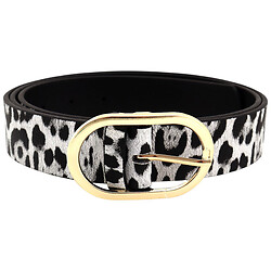 Ремень женский экокожа с классической пряжкой и принтом