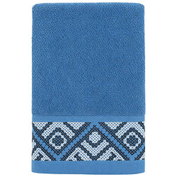 Рушник банний махровий однотонний з орнаментом, 380 г, 68х137 см