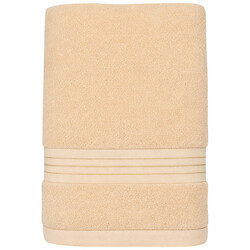 Рушник банний махровий однотонний зі смужками, 380 г, 70х137 см