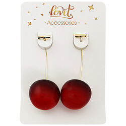 Серьги женские металлические "Вишни"