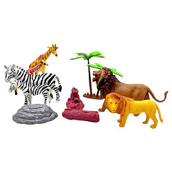 Набор животных "Дикие животные", 6 фигурок, декорации, средняя длина 11 см, в пакете, Mic