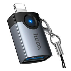 Переходник Hoco UA46 Apple iPhone SE 2022 / iPhone 14 Pro Max / iPhone 14 Plus / iPhone 14 Pro / iPhone 14 / iPhone 13 Pro / iPhone 13 Mini / iPhone 13 / iPhone 13 Pro Max / iPhone 12 Mini / iPhone 12 Pro Max / iPhone 12 Pro, Lightning, USB, Серый