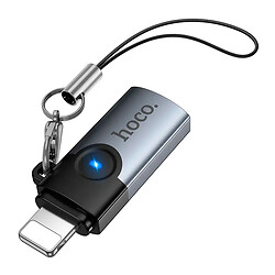 Перехідник Hoco UA46A Apple iPhone SE 2022 / iPhone 14 Pro Max / iPhone 14 Plus / iPhone 14 Pro / iPhone 14 / iPhone 13 Pro / iPhone 13 Mini / iPhone 13 / iPhone 13 Pro Max / iPhone 12 Mini / iPhone 12 Pro Max / iPhone 12 Pro, Lightning, Type-C, Сірий