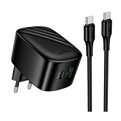 СЗУ Hoco CS102A Folding, С кабелем, Type-C, USB, Черный