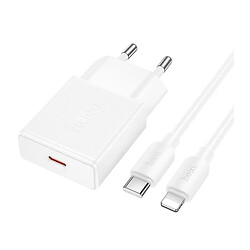 СЗУ Hoco N72 Speed Apple iPhone SE 2022 / iPhone 14 Pro Max / iPhone 14 Plus / iPhone 14 Pro / iPhone 14 / iPhone 13 Pro / iPhone 13 Mini / iPhone 13 / iPhone 13 Pro Max / iPhone 12 Mini / iPhone 12 Pro Max, С кабелем, Lightning, USB, Type-C, Белый