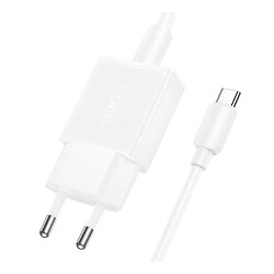 СЗУ Hoco N72 Speed, С кабелем, USB, Type-C, Белый