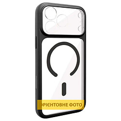 Чохол (накладка) Apple iPhone 13 Pro Max, GETMAN Moon Clear, MagSafe, Чорний