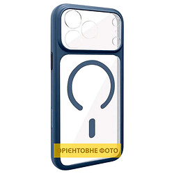 Чехол (накладка) Apple iPhone 13 Pro Max, GETMAN Moon Clear, MagSafe, Синий