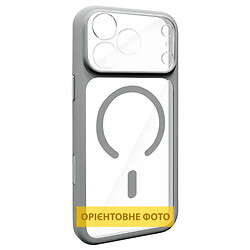 Чохол (накладка) Apple iPhone 13 Pro Max, GETMAN Moon Clear, MagSafe, Сірий