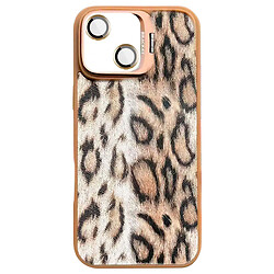 Чохол (накладка) Apple iPhone 13 / iPhone 14, Epik Wild Leopard Lens, MagSafe, Коричневий