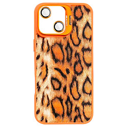 Чохол (накладка) Apple iPhone 13 / iPhone 14, Epik Wild Leopard Lens, MagSafe, Помаранчевий