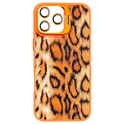 Чохол (накладка) Apple iPhone 16 Pro, Epik Wild Leopard Lens, MagSafe, Помаранчевий