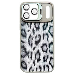 Чохол (накладка) Apple iPhone 17 Pro Max, Epik Wild Leopard Lens, MagSafe, Сірий
