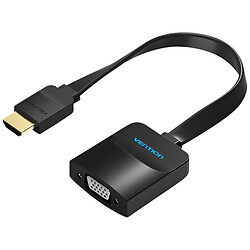 Кабель Vention Flat, VGA, HDMI, 0.015 м., Черный