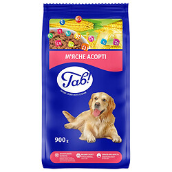 Корм для взрослых собак "Гав", с мясным ассорти, 900 г