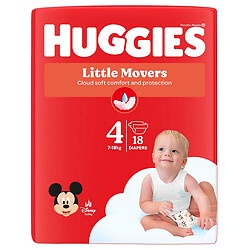 Підгузки дитячі Huggies "Little Movers", 4", 7-18 кг, 18 шт./пач., Huggies