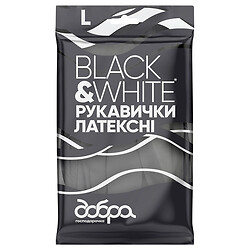Перчатки латексные Добрая хозяйка B&W, р. L, 1 пара