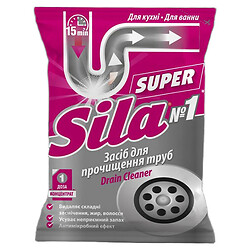 Средство д/прочистки труб Sila "Super №1", 70г в п/пакете, Sila