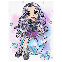 Картина за номерами "Rainbow High. Violet" зі стразами, 30х40см, Ідейка