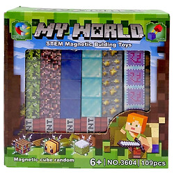 Магнитный конструктор "Майнкрафт/Minecraft", 109 деталей, Mic