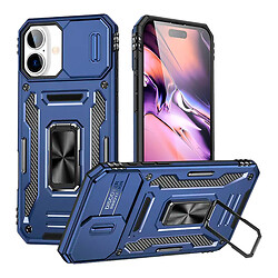 Чехол (накладка) Apple iPhone 16, Epik Camshield Army Ring, Navy, Синий