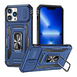 Чехол (накладка) Apple iPhone 16 Pro Max, Epik Camshield Army Ring, Navy, Синий