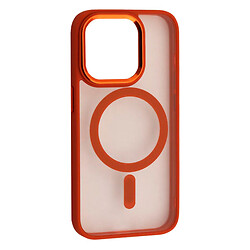 Чохол (накладка) Apple iPhone 13 / iPhone 14, Cristal Guard, MagSafe, Помаранчевий