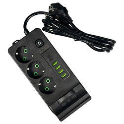 Сетевой удлинитель Power Socket 993-2PD, 2.0 м., Черный