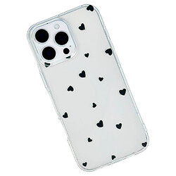 Чохол (накладка) Apple iPhone 11 Pro, Transparent Print Mix, Black Hearts, Прозорий