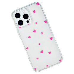 Чехол (накладка) Apple iPhone 14 Pro, Transparent Print Mix, Pink Hearts, Прозрачный