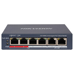 Коммутатор Hikvision DS-3E0106P-E/M(B), Черный