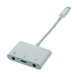 Адаптер Apple iPhone SE 2022 / iPhone 14 Pro Max / iPhone 14 Plus / iPhone 14 Pro / iPhone 14 / iPhone 13 Pro / iPhone 13 Mini / iPhone 13 / iPhone 13 Pro Max / iPhone 12 Mini / iPhone 12 Pro Max / iPhone 12 Pro / iPhone 12, Lightning, 3.5 мм., Белый
