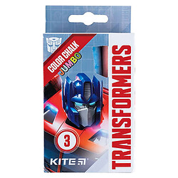 Крейда кольорова "Jumbo: Transformers", 3 кол., Kite