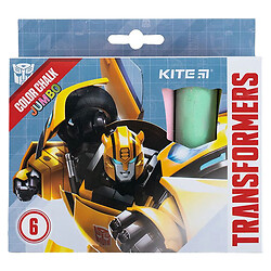 Крейда кольорова "Jumbo: Transformers", 6 кол., Kite