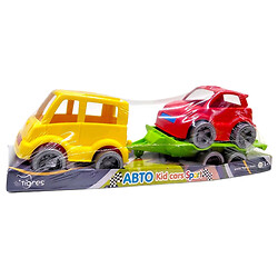 Набір авто Kid cars Sport: автобус жовтий + червона машинка, Tigres